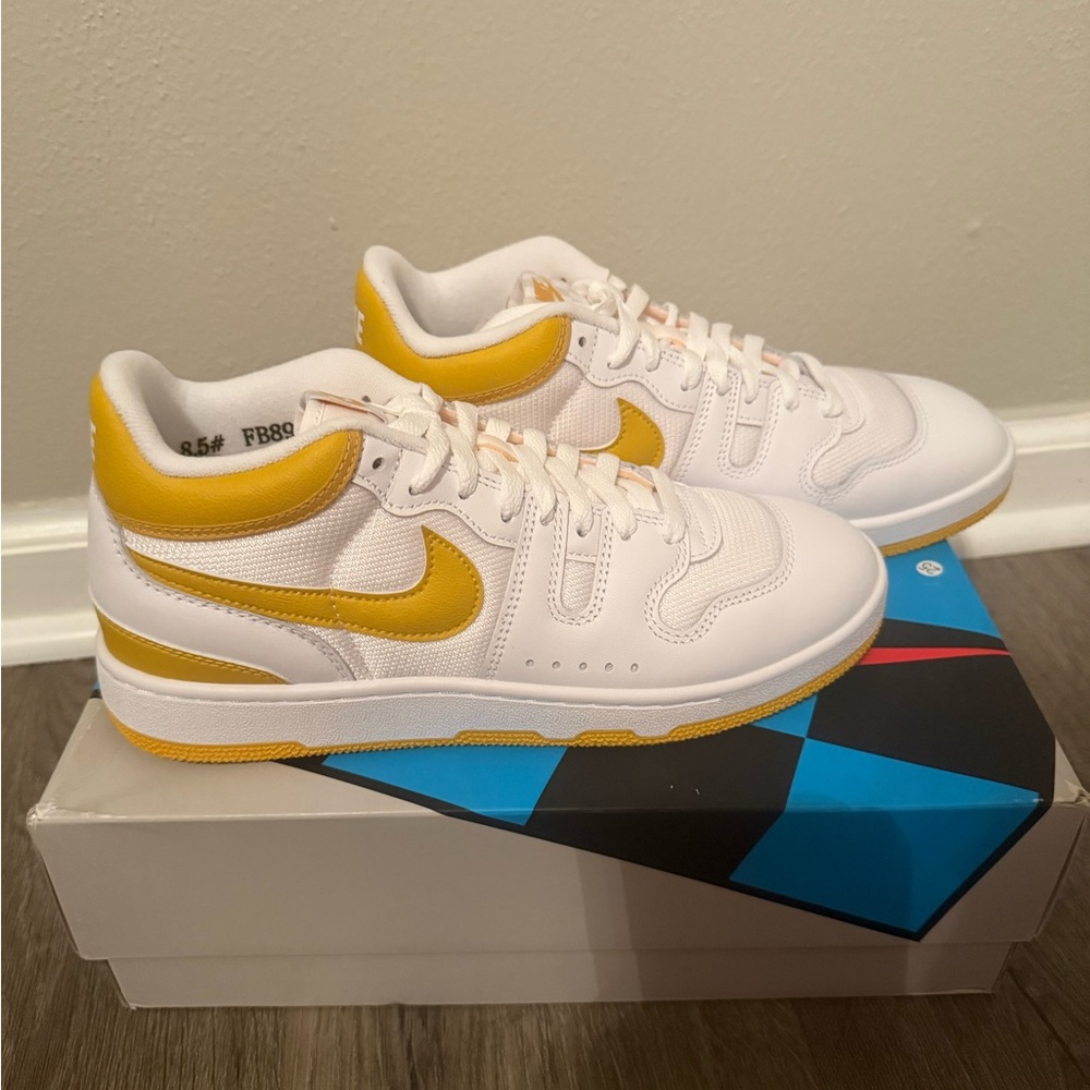 Nike Men’s Mack Attack White and Yellow Sneakers
